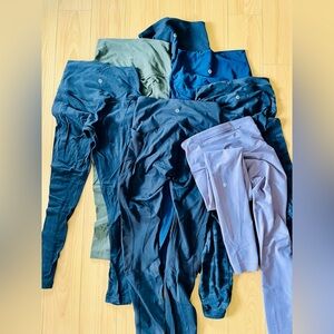 7 pairs of assorted lululemon pants, size 4.